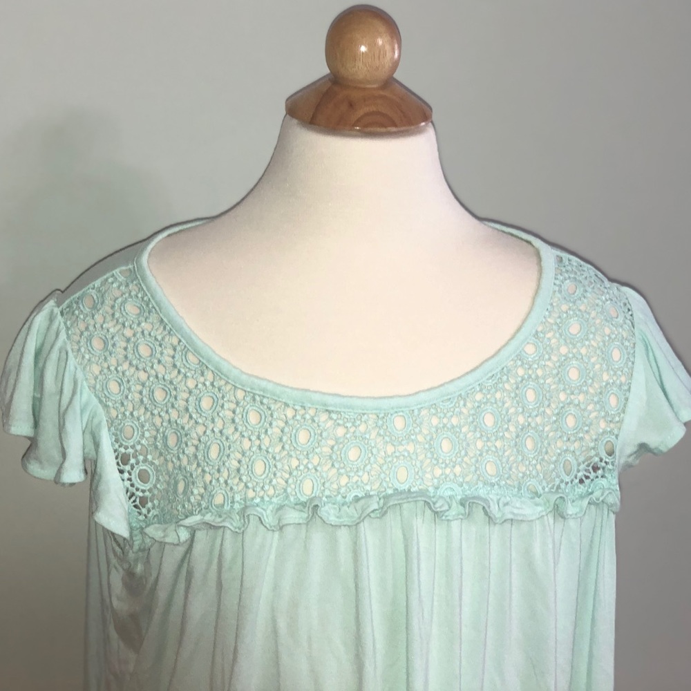Girls Flutter Sleeve cotton tunic, size 14 Plus